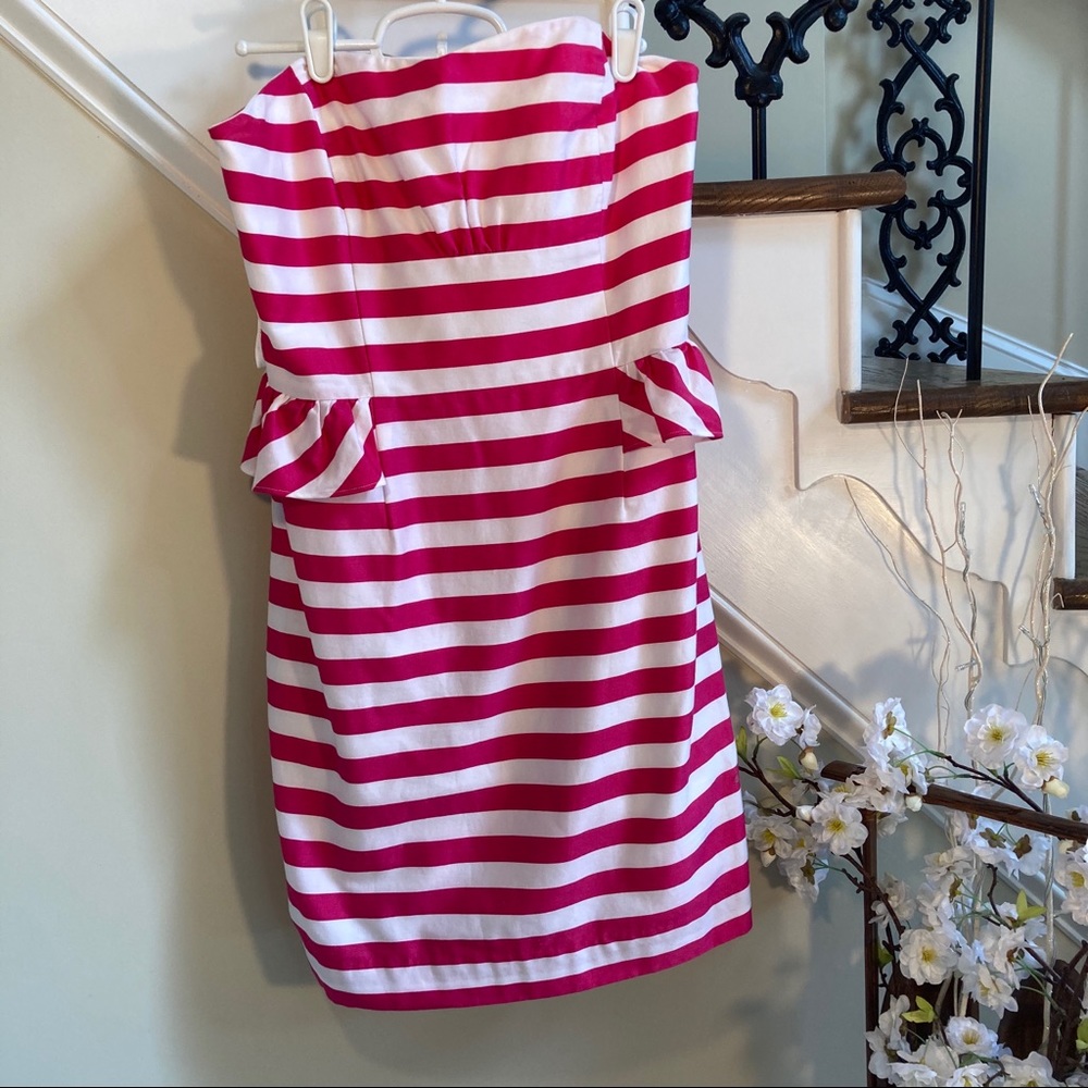 Lilly Pulitzer Maybell Swizzle Stripe dress pink 6